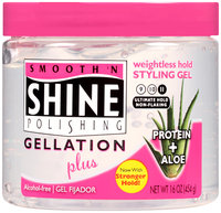 Smooth 'n Shine Polishing Gellation Plus Weightless Hold Styling Gel 16 oz. Jar