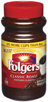Folgers Classic Roast Instant Coffee 16 Oz Plastic Jar