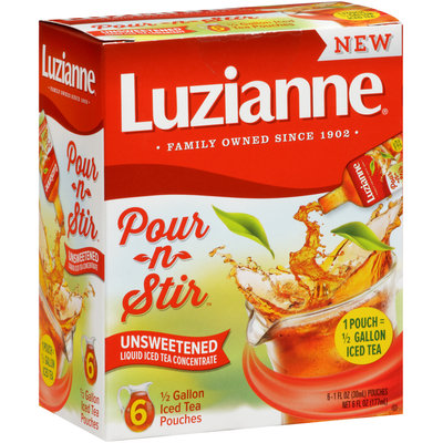 Luzianne® Pour-n-Stir™ Unsweetend Liquid Iced Tea Concentrate 6-1 fl. oz. Pouches