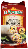 El Monterey® Signature Southwest Chipotle Chicken Burritos 12 ct Bag