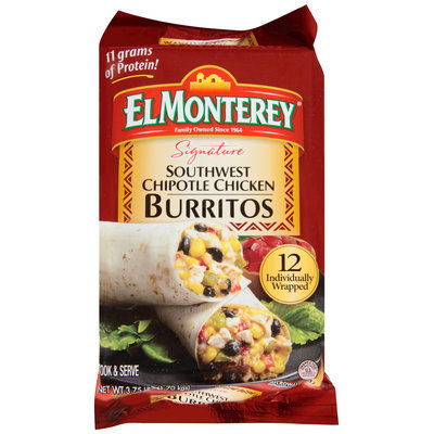 El Monterey® Signature Southwest Chipotle Chicken Burritos 12 ct Bag