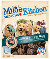 Milo's Kitchen Grilled Burger Bites with Sweet Potato and Bacon Dog Treats, 8.5 oz. Pouch