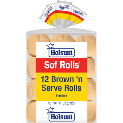 Holsum® Sof Rolls® Brown 'n Serve Rolls 12 ct Bag