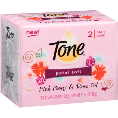 Tone® Petal Soft Pink Peony & Rose Oil Soap 2-4.25 oz. Bars