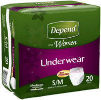 Depends® for Women Moderate Absorbency S/M Underwear 20 ct Pack