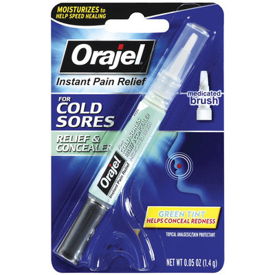 Orajel Instant Pain Relief Cold Sore W/Concealer .05 Oz Peg