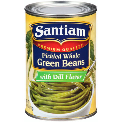 Santiam® Premium Quality Pickled Whole Green Beans with Dill Flavor 14.5 oz. Can