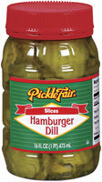 Pickle Fair Hamburger Dill Slices Pickles 16 Oz Jar