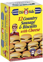 Purnell's Old Folks W/Cheese 6 Twin Packs Country Sausage & Biscuits 18 Oz Box