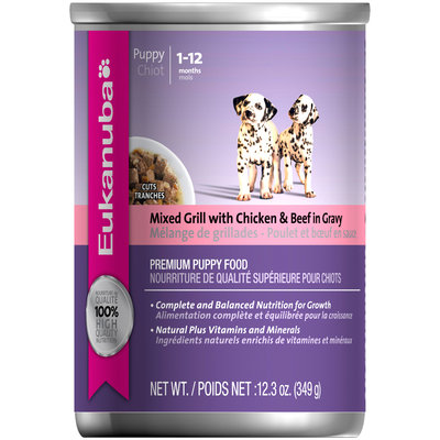 Eukanuba Puppy Mixed Grill with Chicken & Beef in Gravy Dog Food 12.3 oz. Can