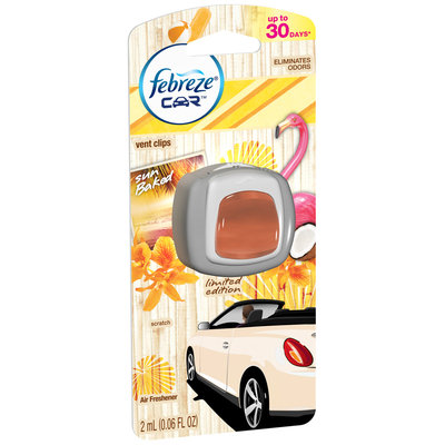 Febreze Car Vent Clips Sun Baked Air Freshener (1 count; 0.06 Fl Oz each)