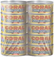 Coral Chunk Light In Oil 5 Oz Cans Tuna 10 Ct Wrapper