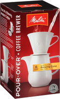 Melitta® Pour-Over™ Porcelain Brewer 6 Cup Coffee Maker Box