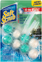 Soft Scrub® 4-in-1 Toilet Care with Bleach Alpine Fresh™ Rim Hangers 3.52 oz. Carded Pack