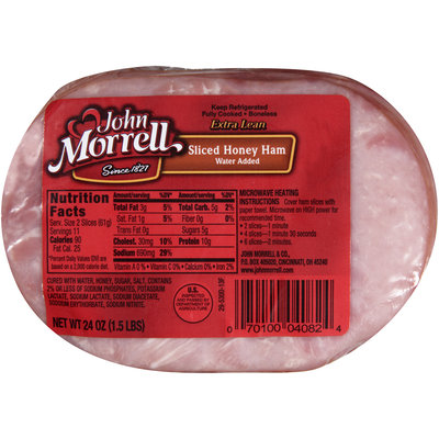 John Morrell® Sliced Honey Ham Water Added 24 oz. Pack