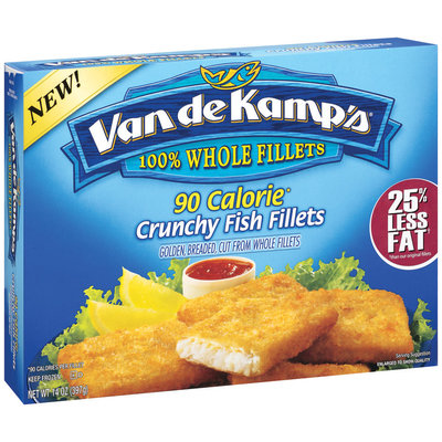 Van De Kamp's Crunchy 90 Calorie Fish Fillets 14 Oz Box