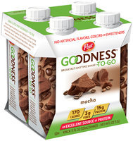 Post® Goodness-To-Go™ Mocha Breakfast/Anytime Shake 4-11 fl. oz. Bottles