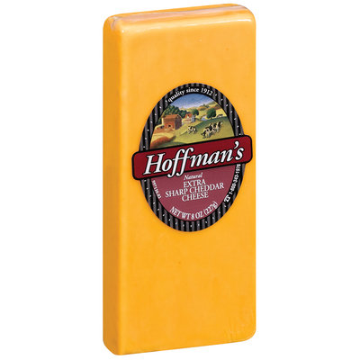 Hoffman's Natural Extra Sharp Cheddar Cheese 8 Oz Brick