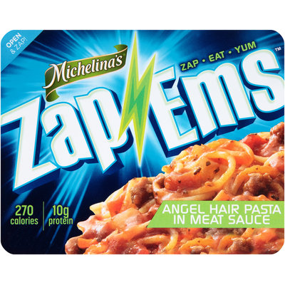 Michelina's® Zap 'Ems™ Angel Hair Pasta in Meat Sauce 7.5 oz. Tray