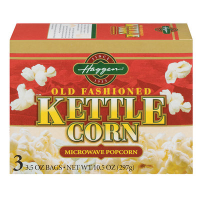 Haggen Old Fashioned Kettle Corn 3.5 Oz Microwave Popcorn 3 Ct Box