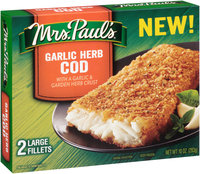 Mrs. Paul's® Garlic Herb Cod Fillets 2 ct Box