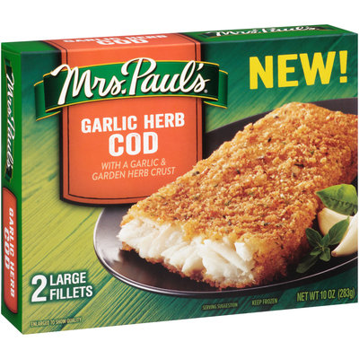 Mrs. Paul's® Garlic Herb Cod Fillets 2 ct Box