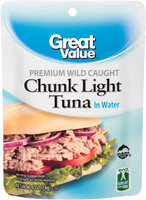 Great Value™ Premium Wild Caught Chunk Light Tuna in Water 2.6 oz. Pouch