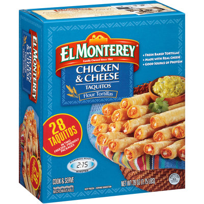 El Monterey® Chicken & Cheese Flour Tortilla Taquitos 28 oz. Box