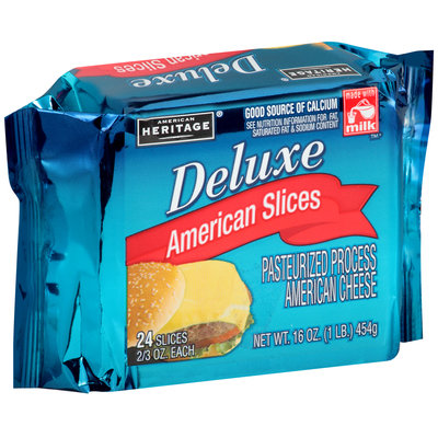 American Heritage® Deluxe American Cheese Slices 24-0.667 oz. Pack