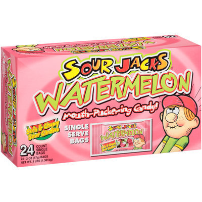 Sour Jacks® Watermelon Mouth-Puckering Candy 24-2 oz. Bags