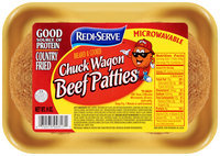 Redi-Serve Chuck Wagon Beef Patties Breaded & Cooked 9 oz. Tray