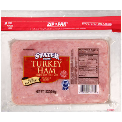 Stater Bros.® Turkey Ham 12 oz. ZIP-PAK®
