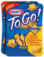 Kraft to Go! Triscuit & Colby Monterey Jack 1.5 Oz Crackers & Cheese 2 Pk Tray