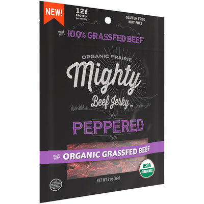 Organic Prairie® Organic Peppered Mighty Beef Jerky™ 2 oz.