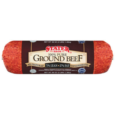 Stater Bros. 73% Lean Ground Beef 48 Oz Wrapper