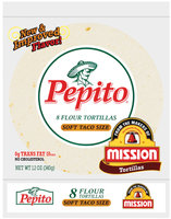 Pepito Flour Soft Taco Size 12 Oz Tortillas 8 Ct Bag