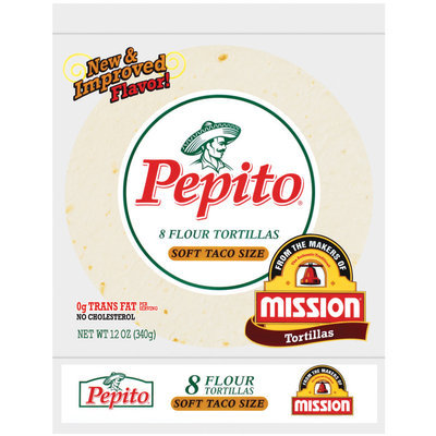 Pepito Flour Soft Taco Size 12 Oz Tortillas 8 Ct Bag