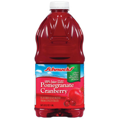 Schnucks 100% Pomegranate Cranberry Juice 64 Oz Plastic Bottle