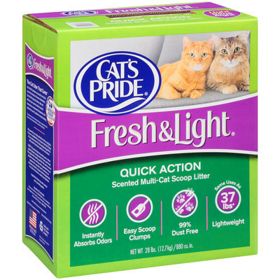 Cat's Pride® Fresh & Light® Quick Action Scented Multi-Cat Scoop Litter 28 lb. Box