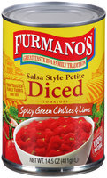 Furmano's® Salsa Style Petite Diced Tomatoes with Spicy Green Chilies & Lime 14.5 oz. Can