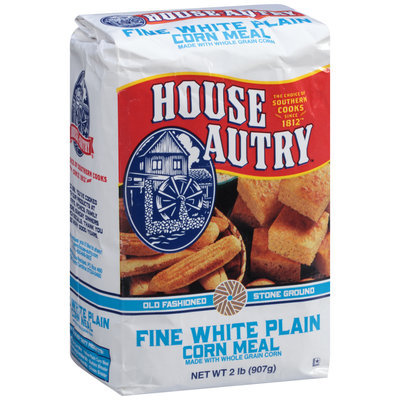 House-Autry Fine White Plain Corn Meal 2 lb. Bag