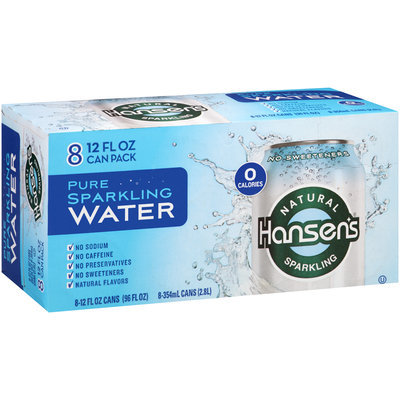Hansen’s Pure Natural Sparkling Water 8-12 fl. oz. Cans