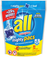 all® stainlifter® mighty pacs® Laundry Detergent 30 ct. Pouch