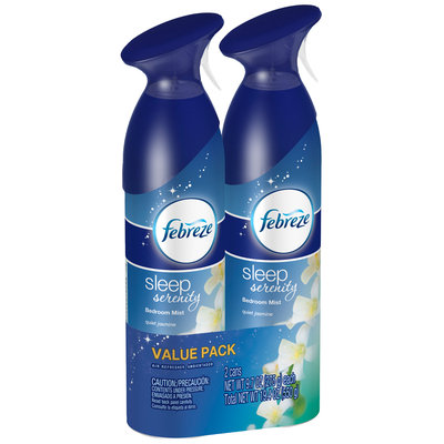 Febreze Sleep Serenity Quiet Jasmine Bedroom Mist Value Pack, 2-9.7 oz. Aerosol Cans