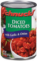 Schnucks W/Garlic & Onion Diced Tomatoes 14.5 Oz Can