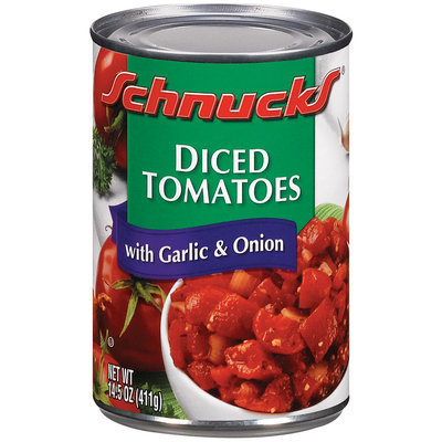 Schnucks W/Garlic & Onion Diced Tomatoes 14.5 Oz Can