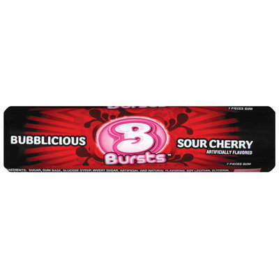 Bubblicious Rolls Bubblicious Bursts Sour Cherry Bubble Gum