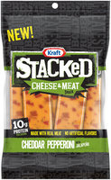 Kraft Stacked Cheddar Pepperoni with Jalapeno Cheese & Meat Snack 5 ct Bag