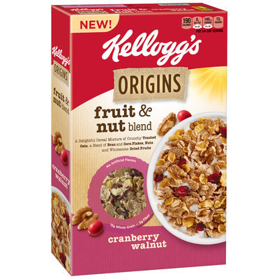 Kellogg's Origins™ Fruit & Nut Blend Cranberry Walnut Cereal 12.9 oz. Box