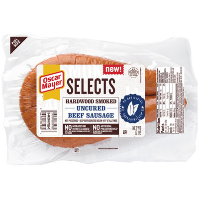 Oscar Mayer Selects Hardwood Smoked Uncured Beef Sausage 12 oz. Pack